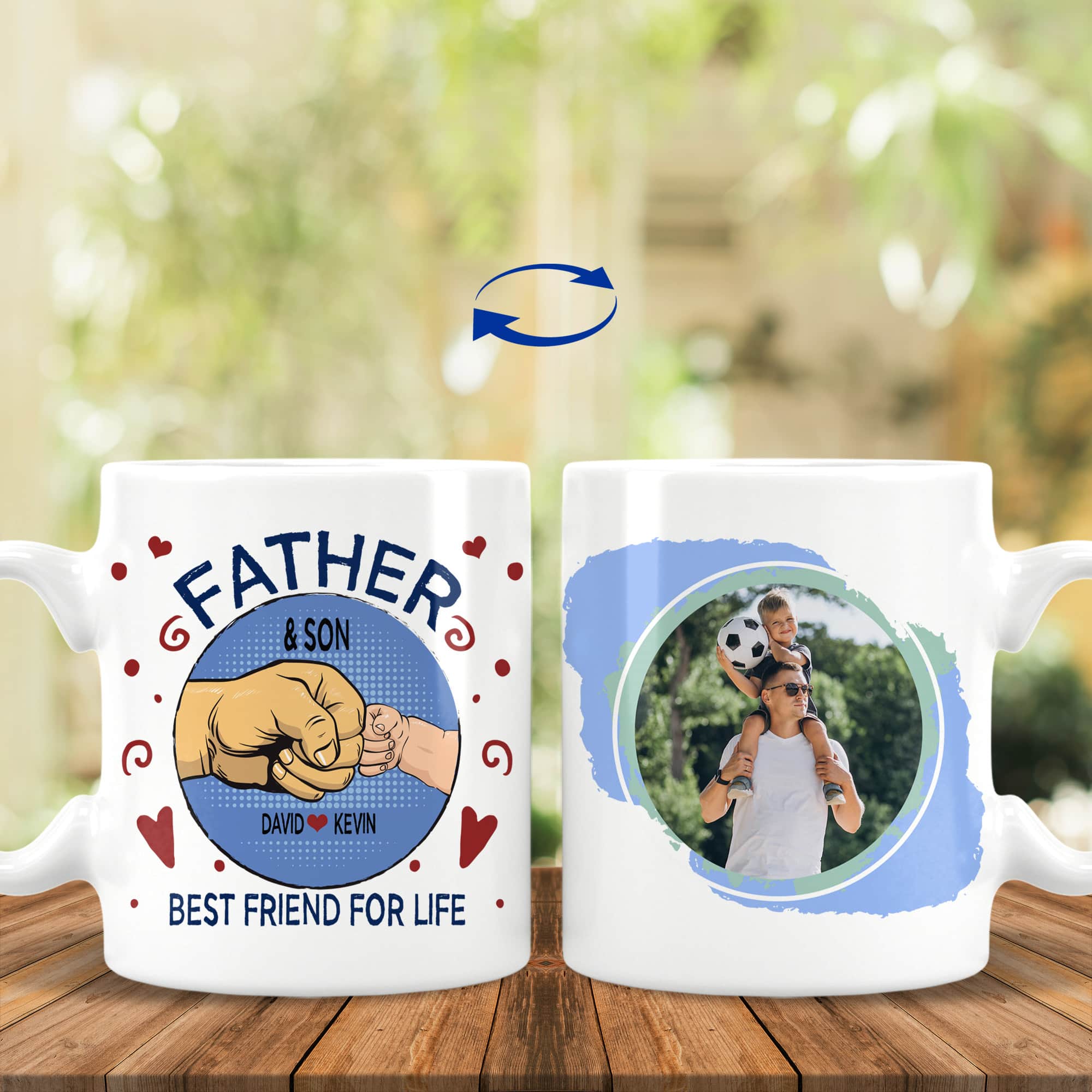 The 20+ Best Gifts for Dad from Son That'll Make Him Indescribable Wonderful Moments - gifts for dad | CubeBik Blog Personalized Photo Father and Son Best Friend For Life Mug